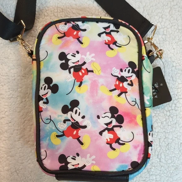 Disney Mickey Mouse Blue and Black Crossbody Bag - Picture 6 of 7